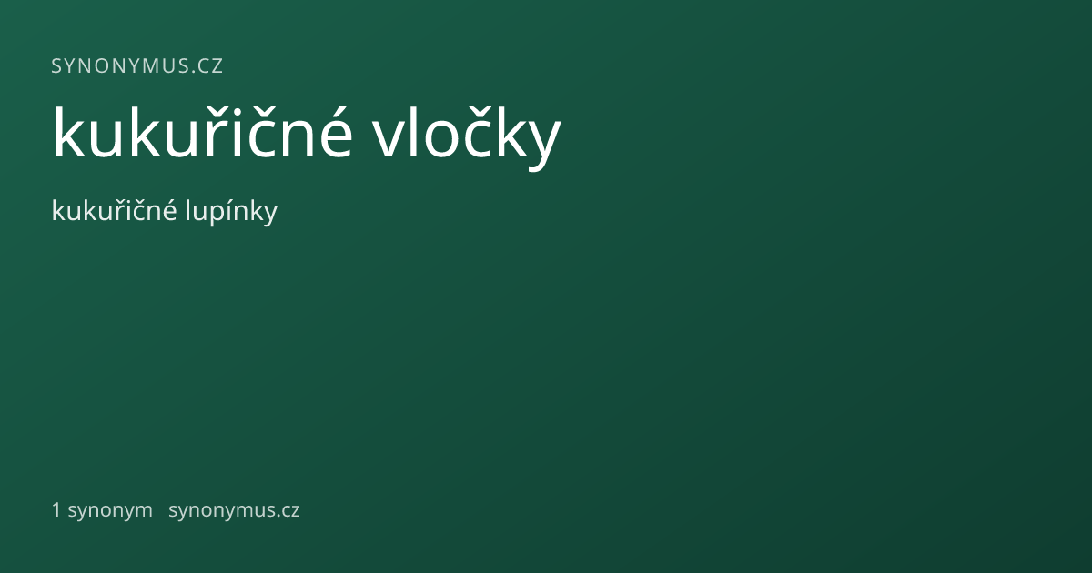 Náhled odkazu: kukuřičné vločky