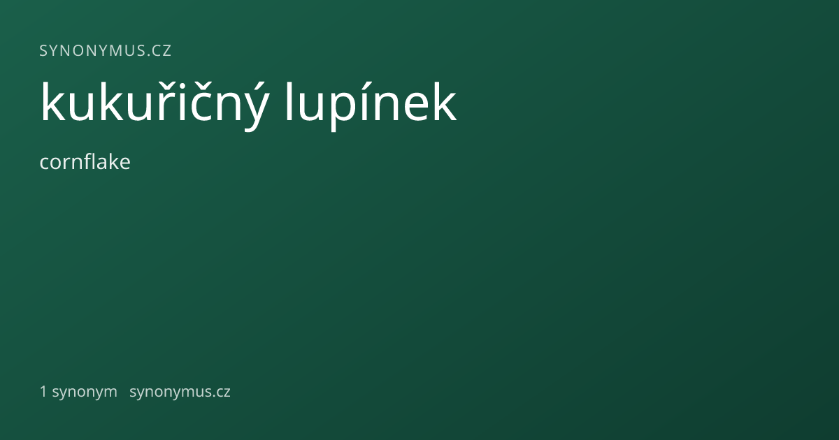 Náhled odkazu: kukuřičný lupínek