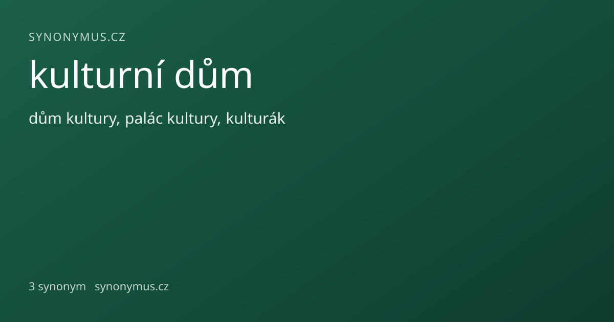 Náhled odkazu: kulturní dům