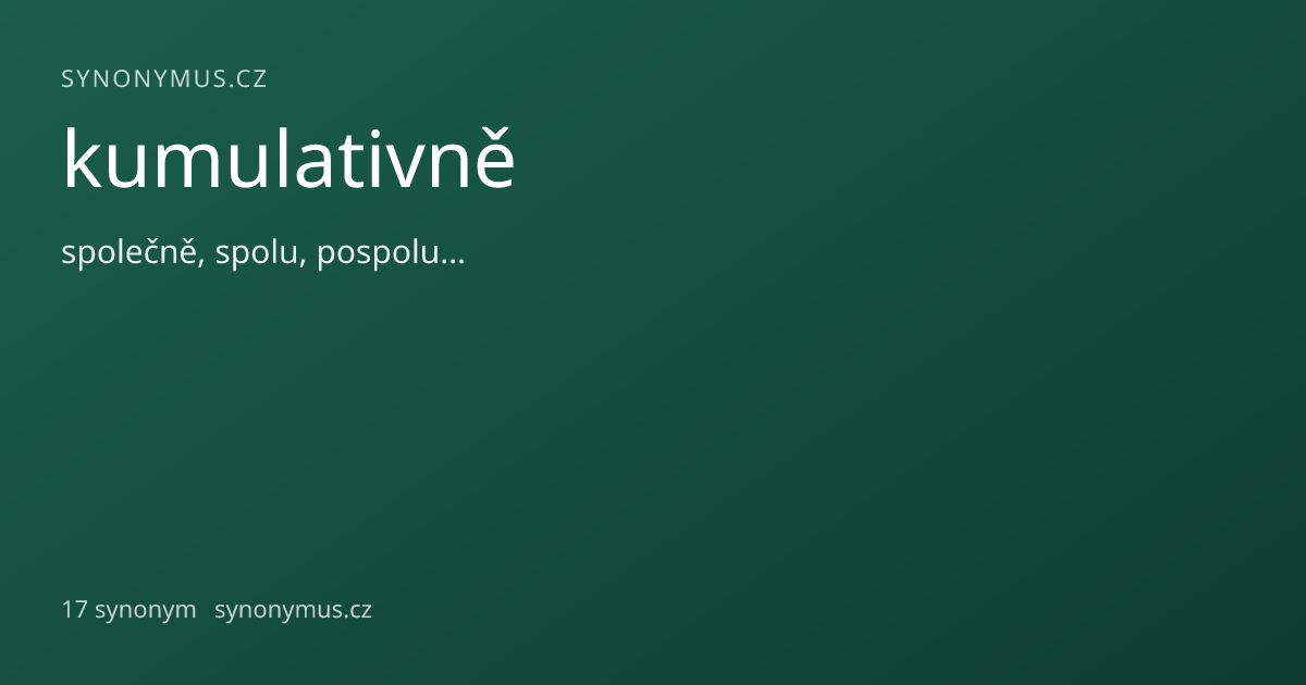 Náhled odkazu: kumulativně