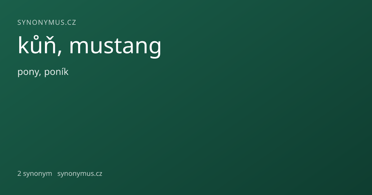 Náhled odkazu: kůň, mustang