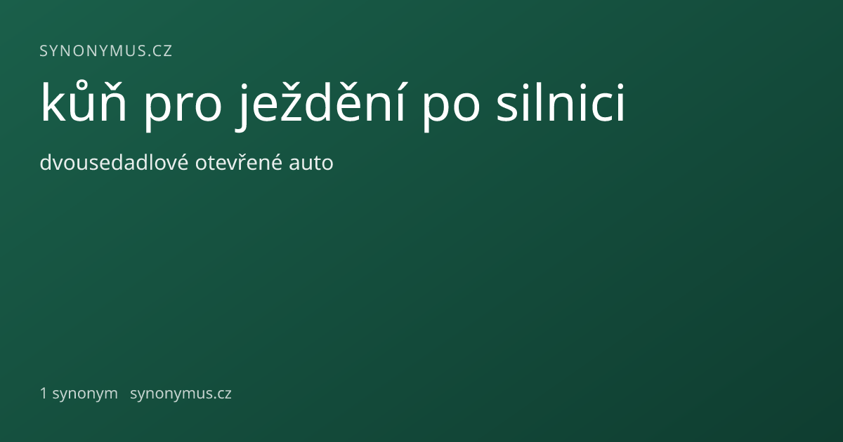Náhled odkazu: kůň pro ježdění po silnici
