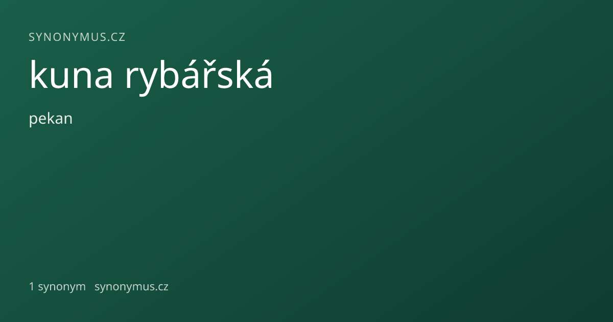 Náhled odkazu: kuna rybářská