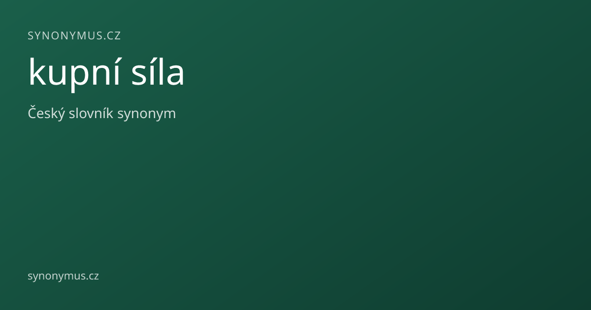 Náhled odkazu: kupní síla