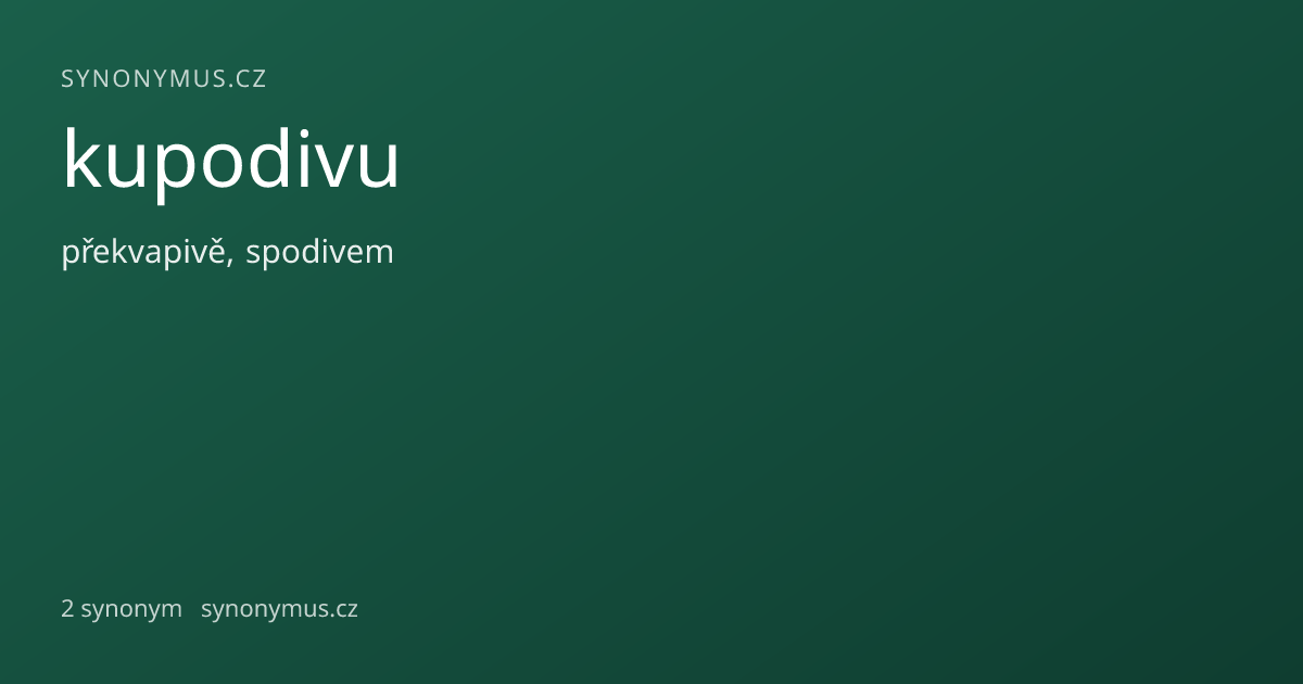 Náhled odkazu: kupodivu