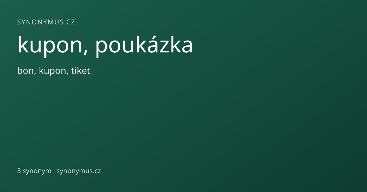 Náhled odkazu: kupon, poukázka