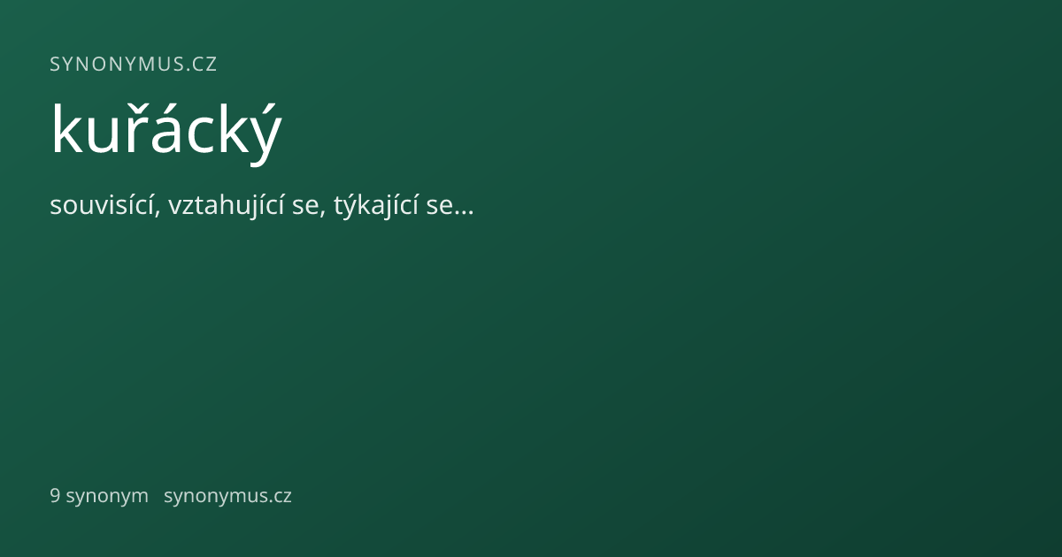 Náhled odkazu: kuřácký