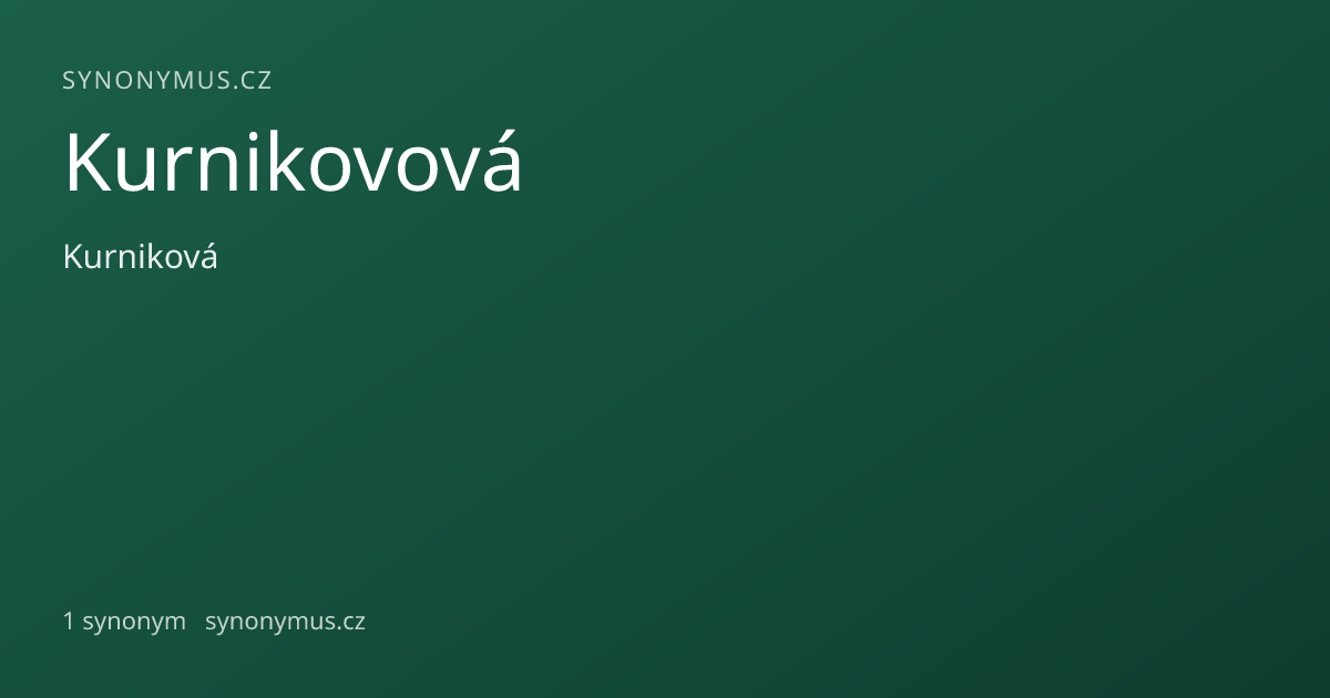 Náhled odkazu: Kurnikovová