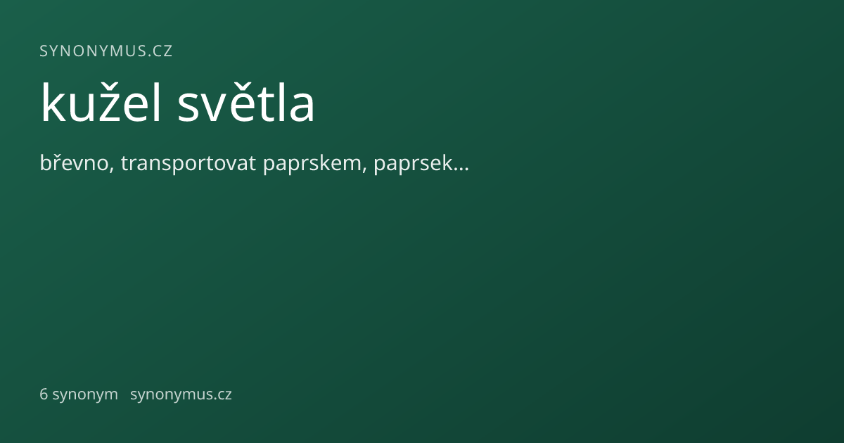 Náhled odkazu: kužel světla