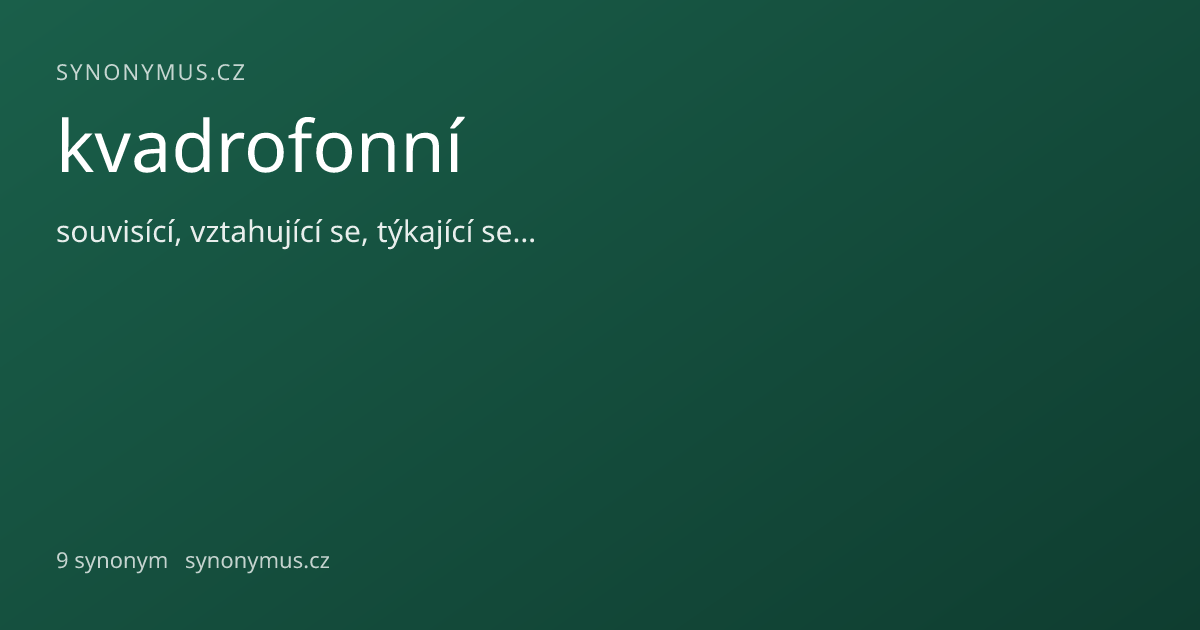 Náhled odkazu: kvadrofonní
