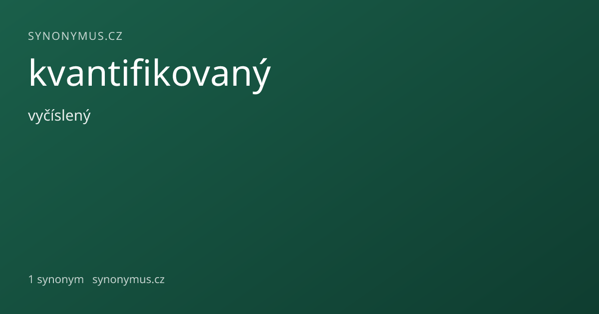 Náhled odkazu: kvantifikovaný