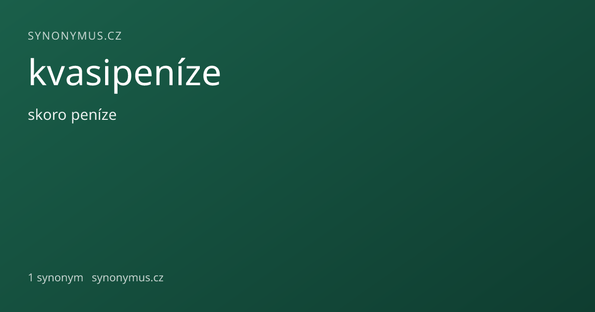 Náhled odkazu: kvasipeníze
