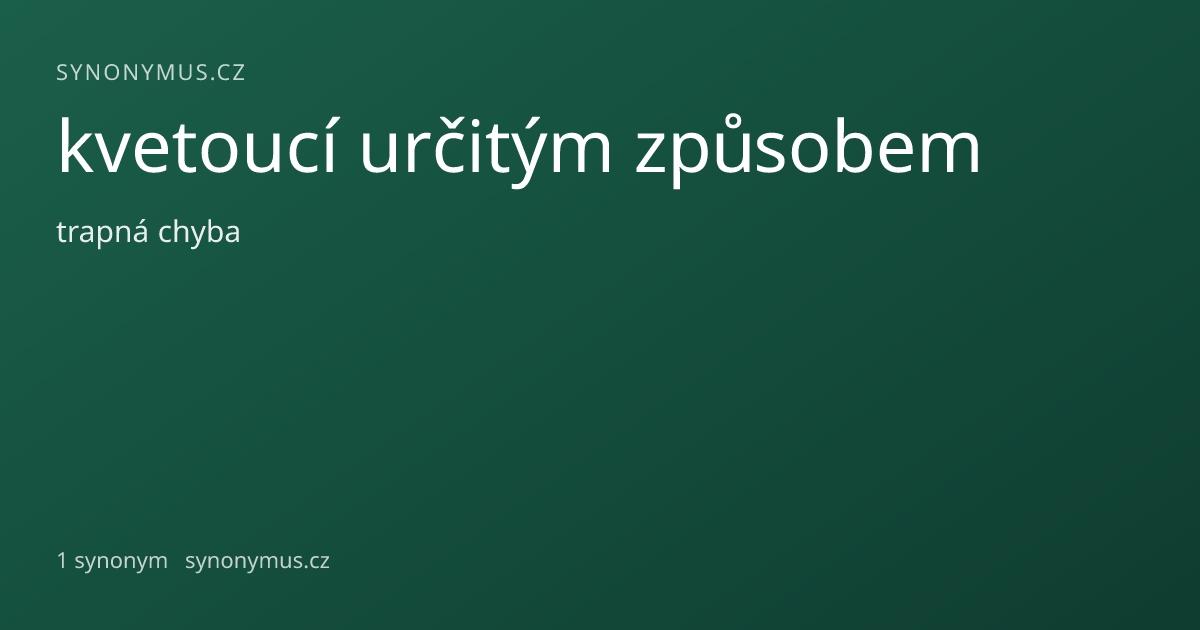 Náhled odkazu: kvetoucí určitým způsobem