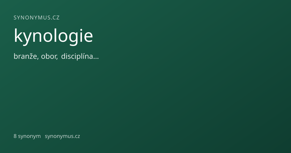 Náhled odkazu: kynologie