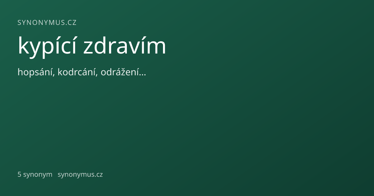 Náhled odkazu: kypící zdravím