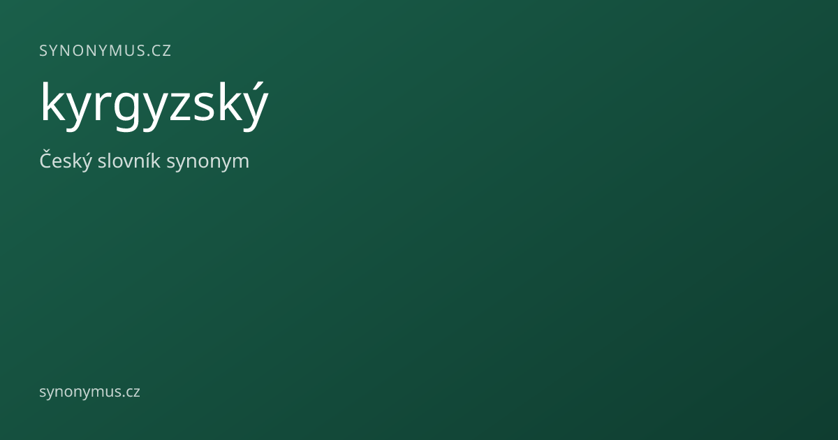 Náhled odkazu: kyrgyzský