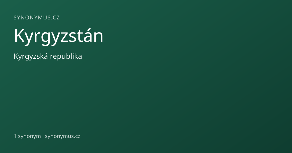 Náhled odkazu: Kyrgyzstán