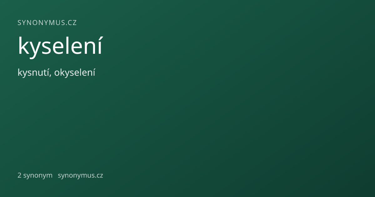 Náhled odkazu: kyselení