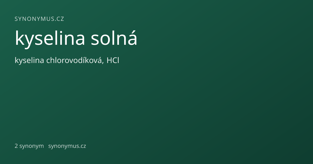 Náhled odkazu: kyselina solná