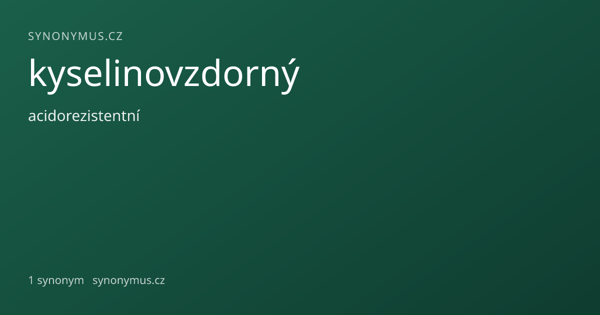 Náhled odkazu: kyselinovzdorný