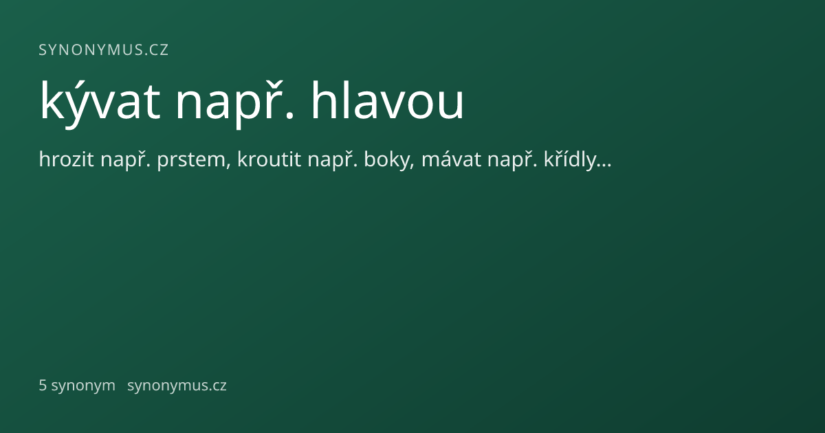 Náhled odkazu: kývat např. hlavou
