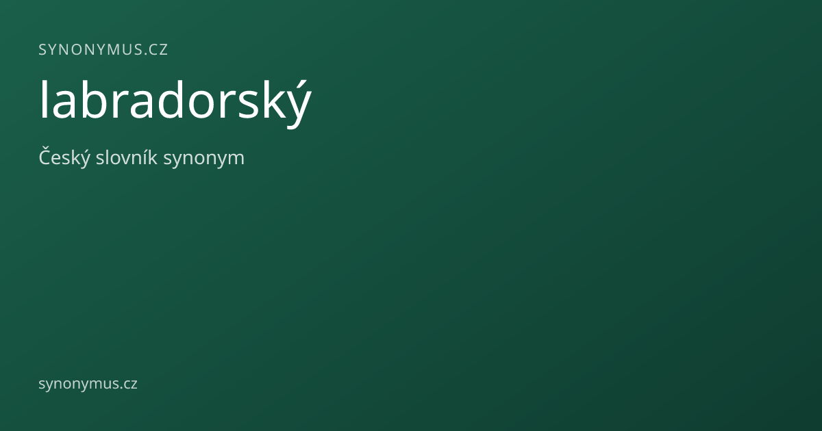 Náhled odkazu: labradorský