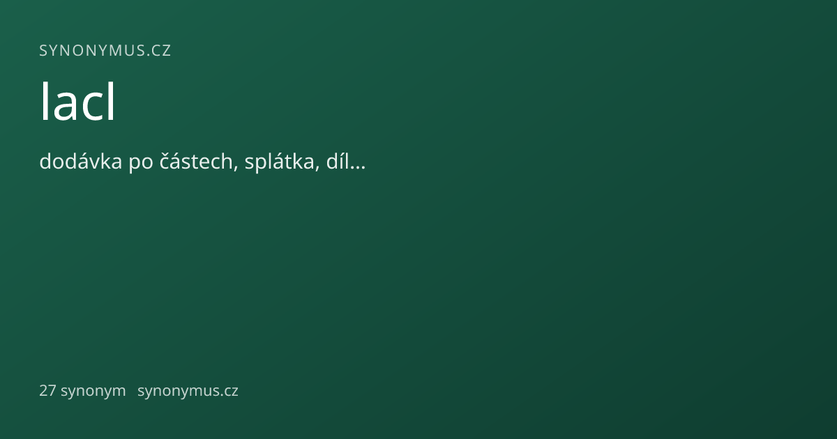 Náhled odkazu: lacl