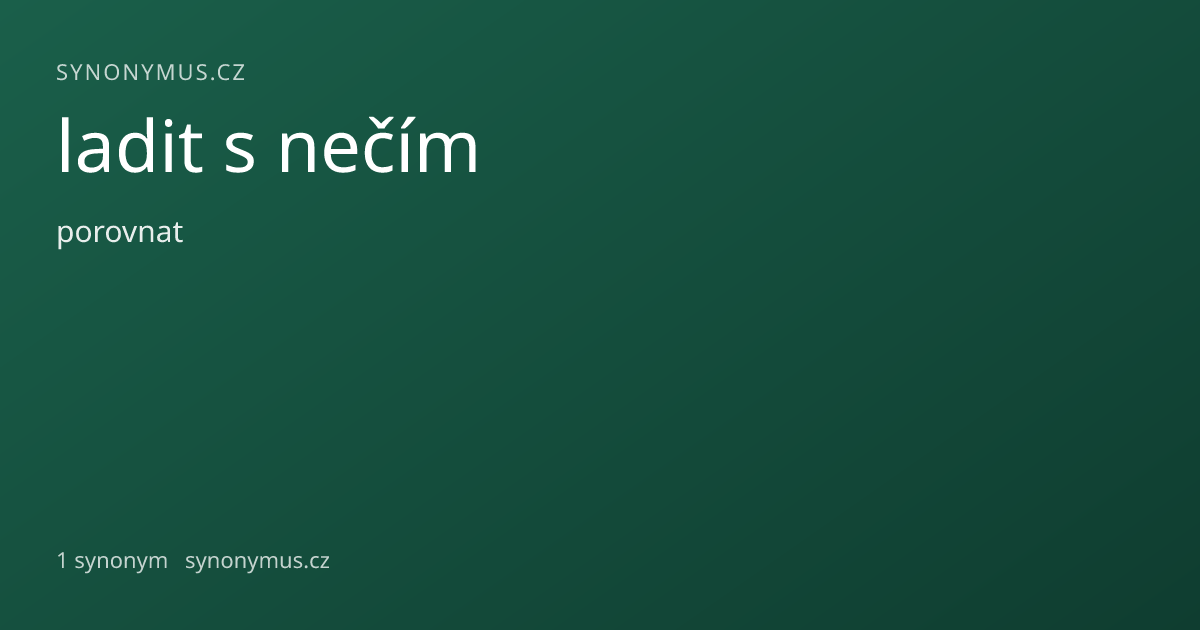 Náhled odkazu: ladit s nečím