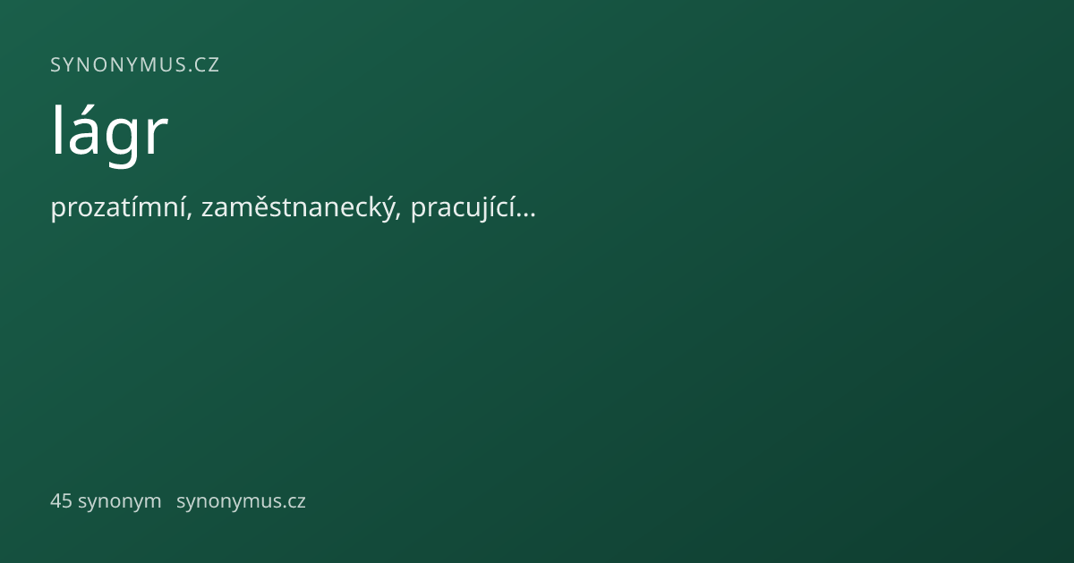 Náhled odkazu: lágr