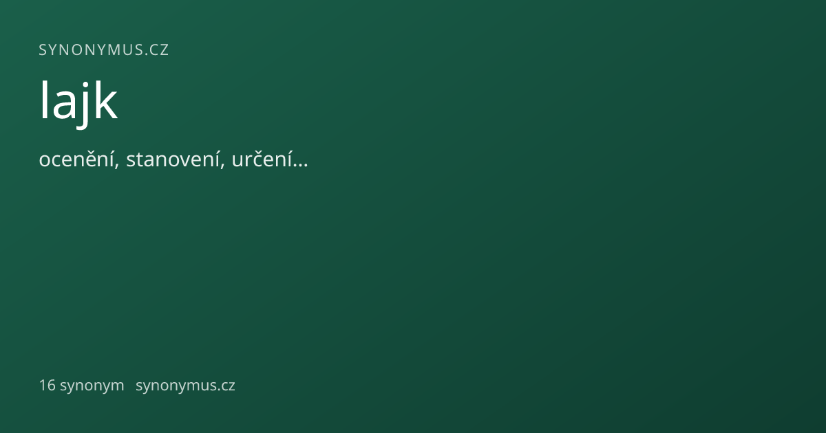 Náhled odkazu: lajk