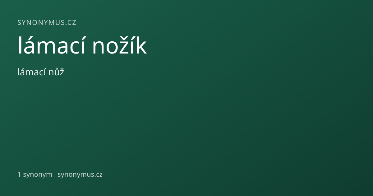 Náhled odkazu: lámací nožík