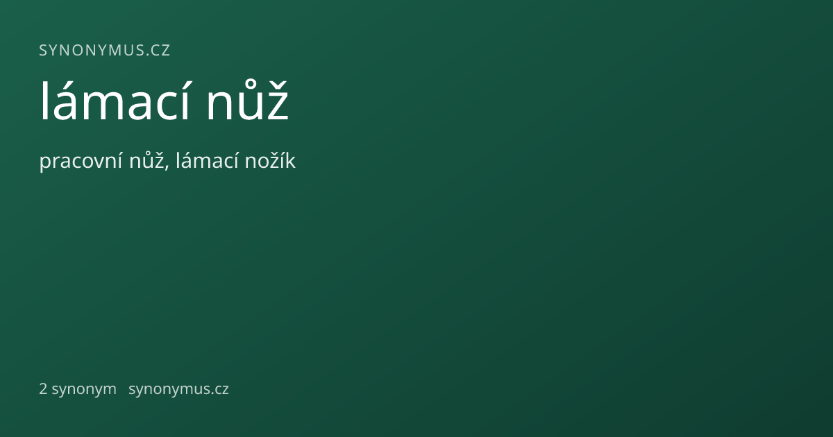 Náhled odkazu: lámací nůž
