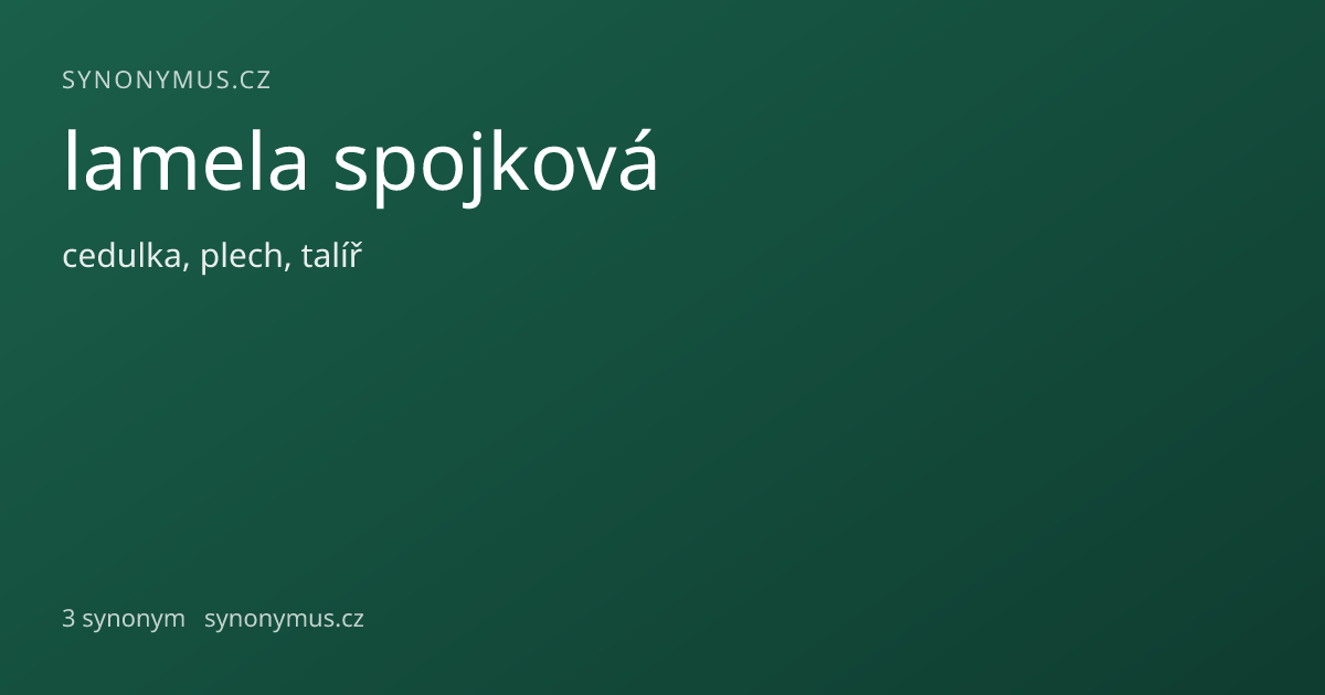 Náhled odkazu: lamela spojková