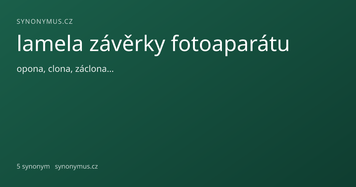 Náhled odkazu: lamela závěrky fotoaparátu