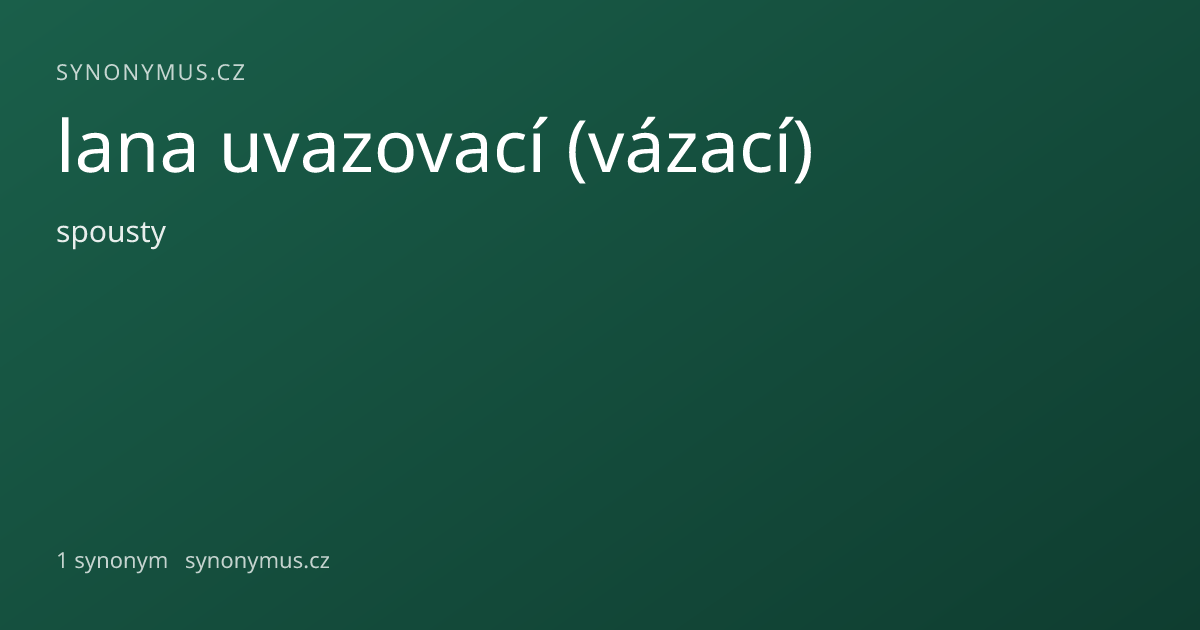 Náhled odkazu: lana uvazovací (vázací)