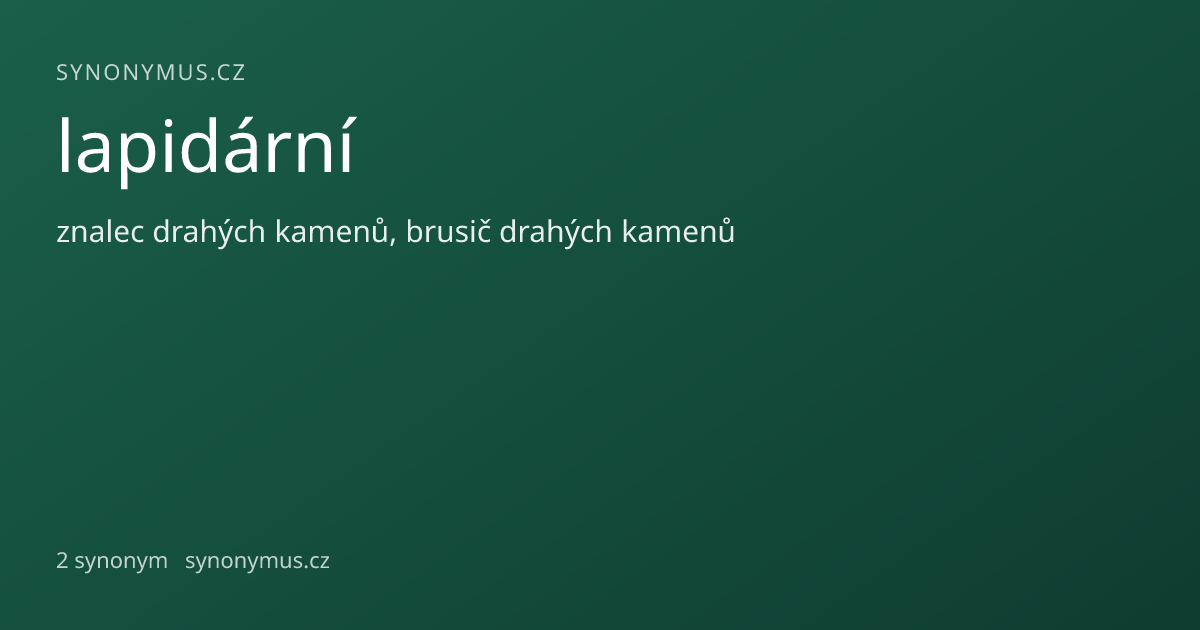 Náhled odkazu: lapidární