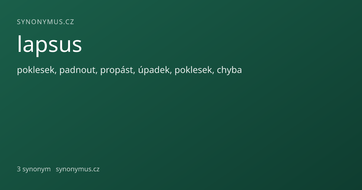 Náhled odkazu: lapsus