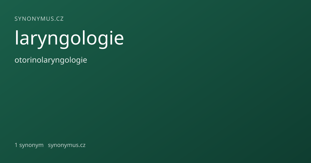 Náhled odkazu: laryngologie