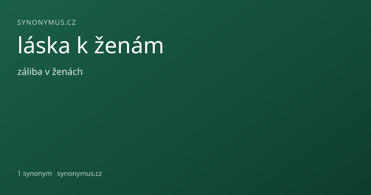 Náhled odkazu: láska k ženám