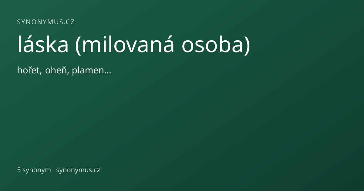 Náhled odkazu: láska (milovaná osoba)