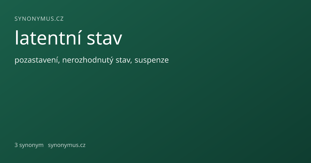 Náhled odkazu: latentní stav