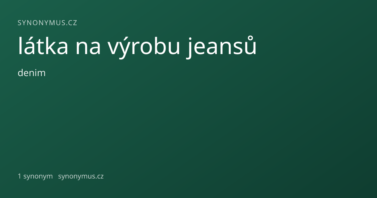 Náhled odkazu: látka na výrobu jeansů