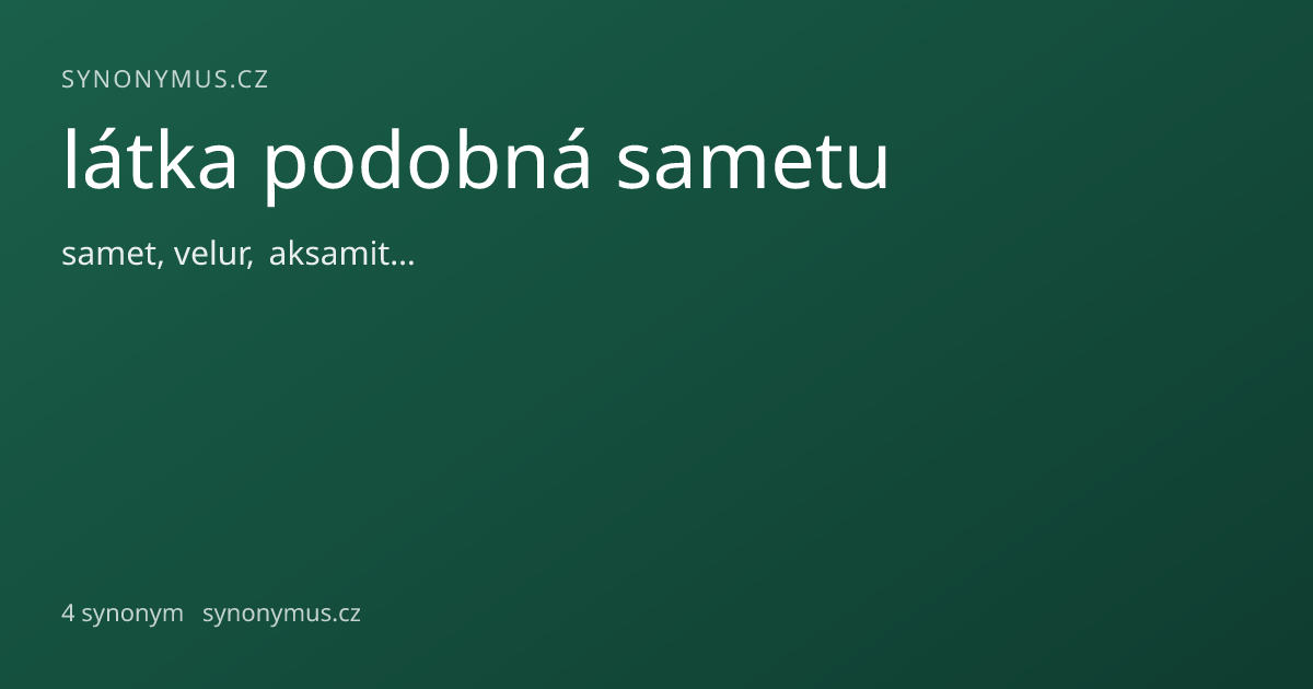 Náhled odkazu: látka podobná sametu