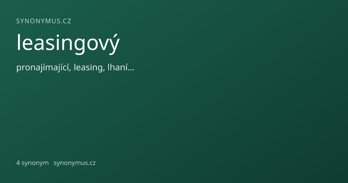 Náhled odkazu: leasingový