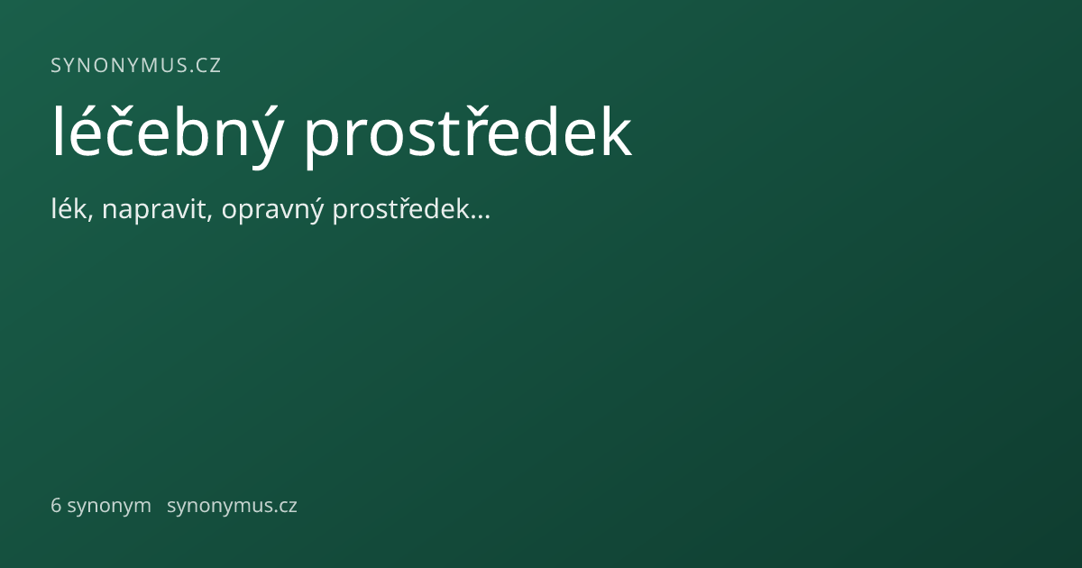 Náhled odkazu: léčebný prostředek