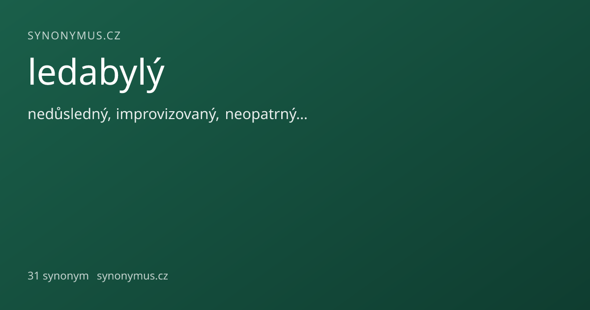 Náhled odkazu: ledabylý