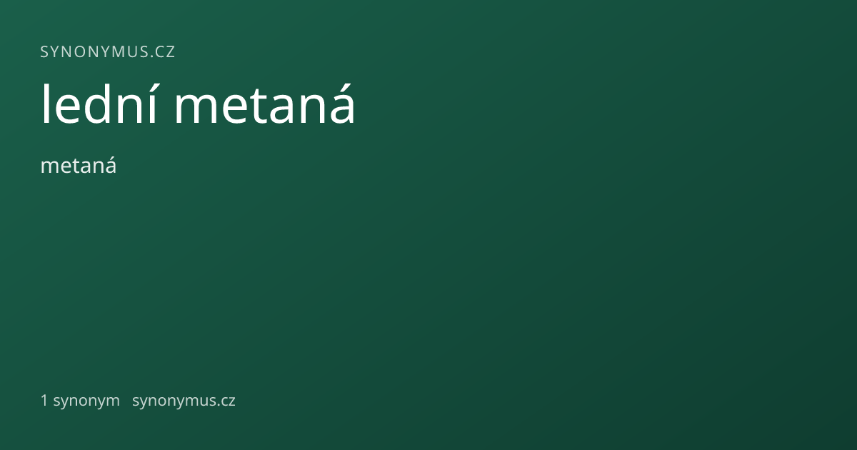 Náhled odkazu: lední metaná