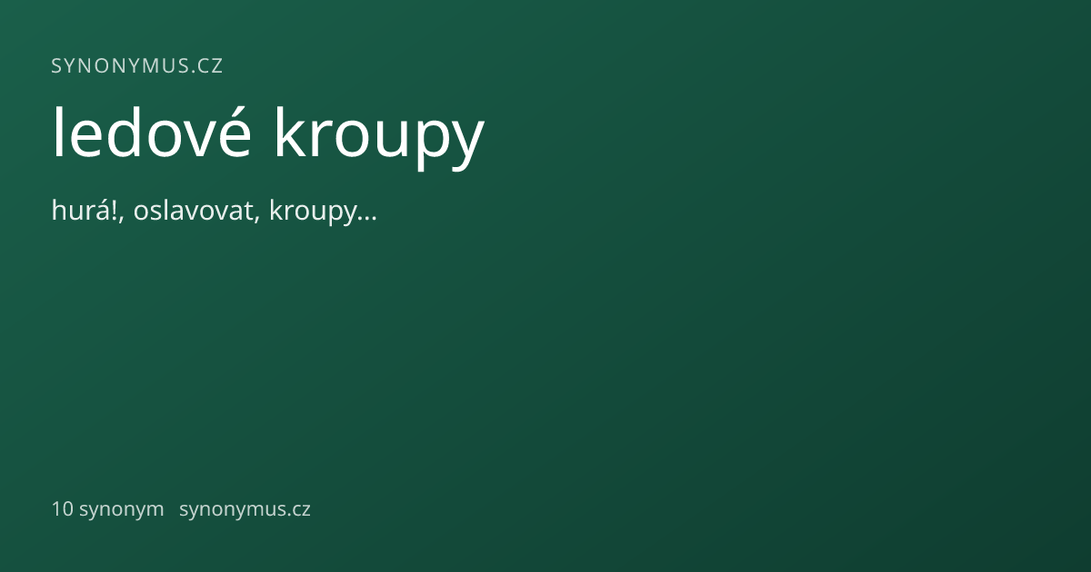 Náhled odkazu: ledové kroupy