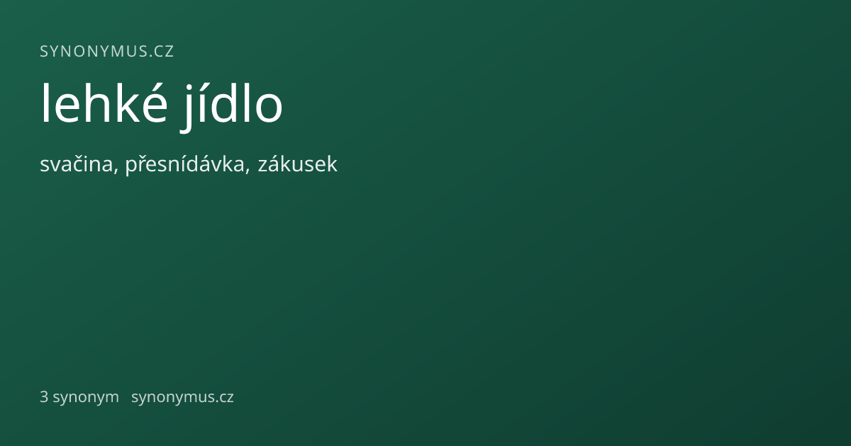 Náhled odkazu: lehké jídlo