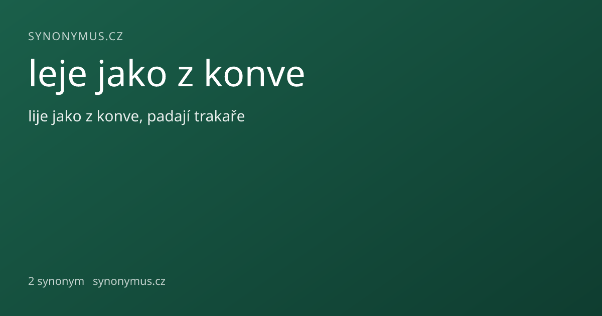 Náhled odkazu: leje jako z konve